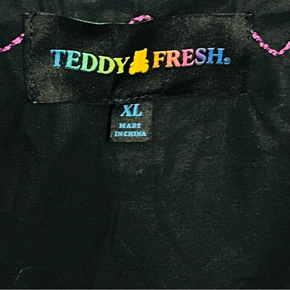 Teddy Fresh Bouquer Dress Black Babydoll Tiered Embroidery Color Floral XL NWOT - Picture 13 of 14